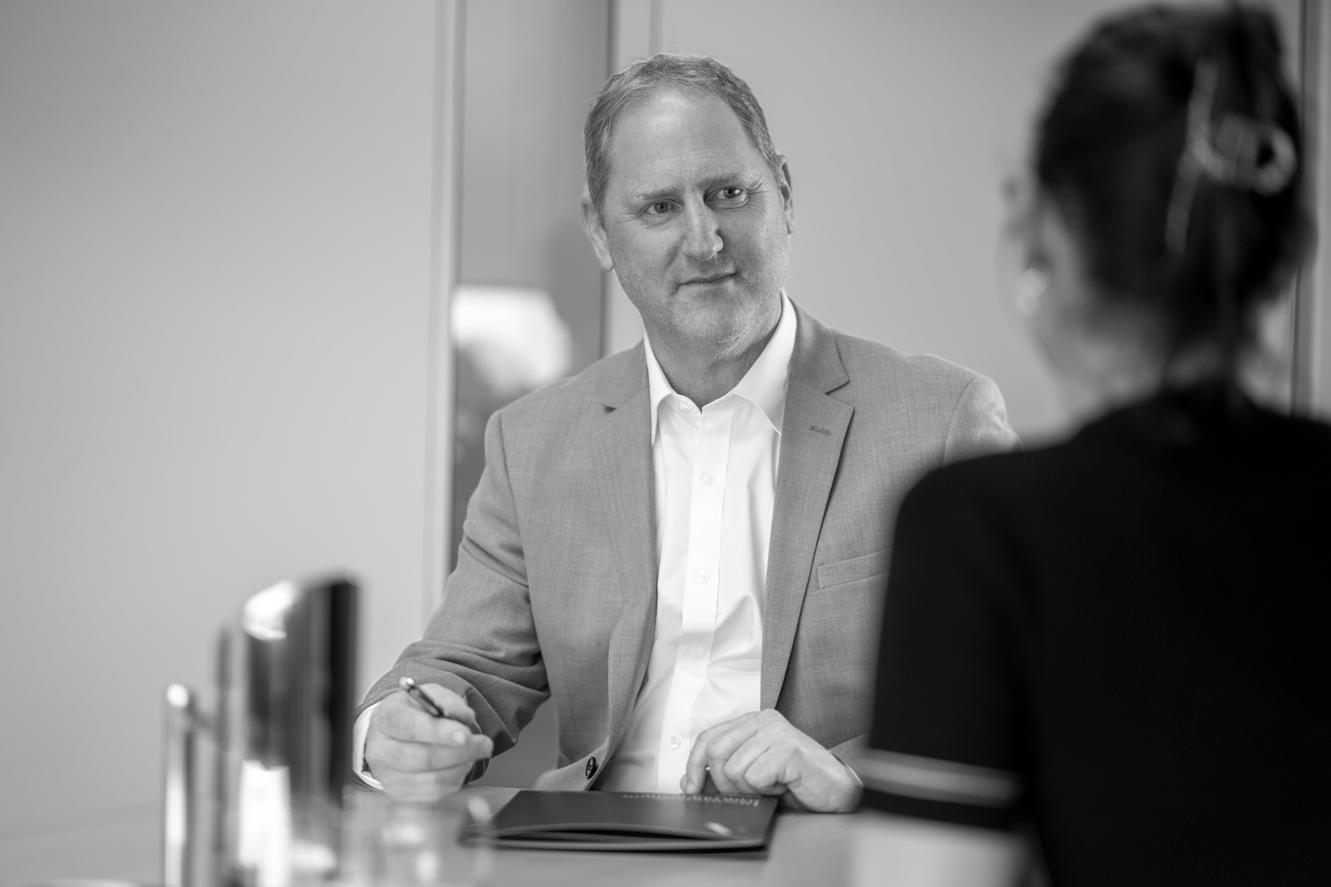 ressfin-services Steve Ress at a client meeitng